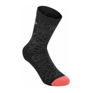 Image of Alpinestars Drop Socks 15 2020: Black/Mid Grey M Ap17063201190M
