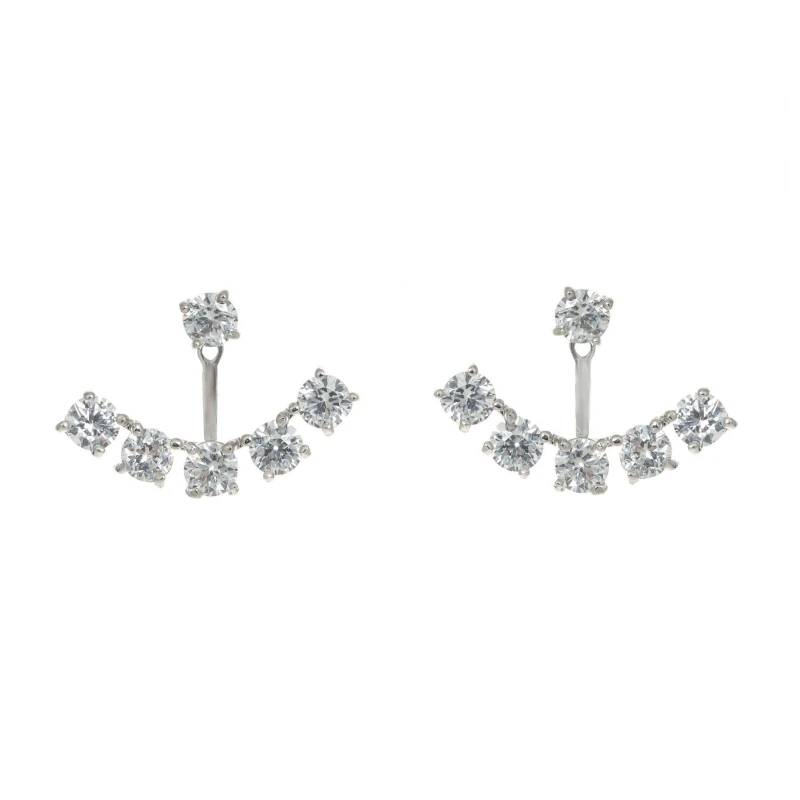 Image of Espree Espree Crystal Earrings - Silver Silver One Size