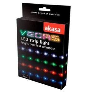 Image of Akasa Vegas Red LED Light Strip, 60cm, 15 LEDs, Molex 4 Pin, Adhesive Backing