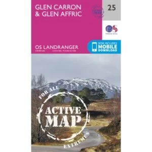 Image of Glen Carron & Glen Affric by Ordnance Survey (Sheet map, folded, 2016)