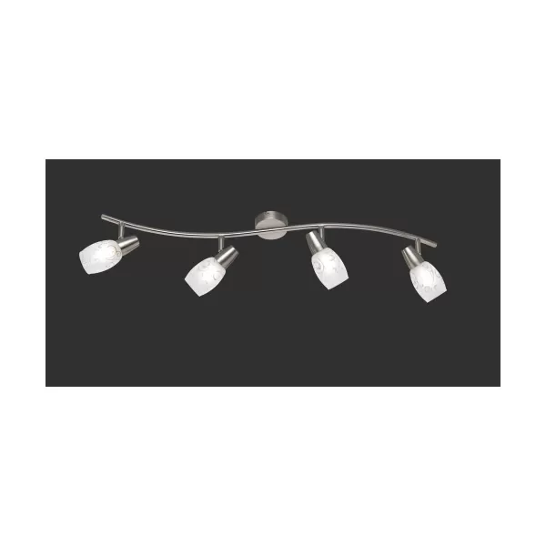 Image of Colmar Modern 4 Light Ceiling Spotlight Bar Nickel Matt