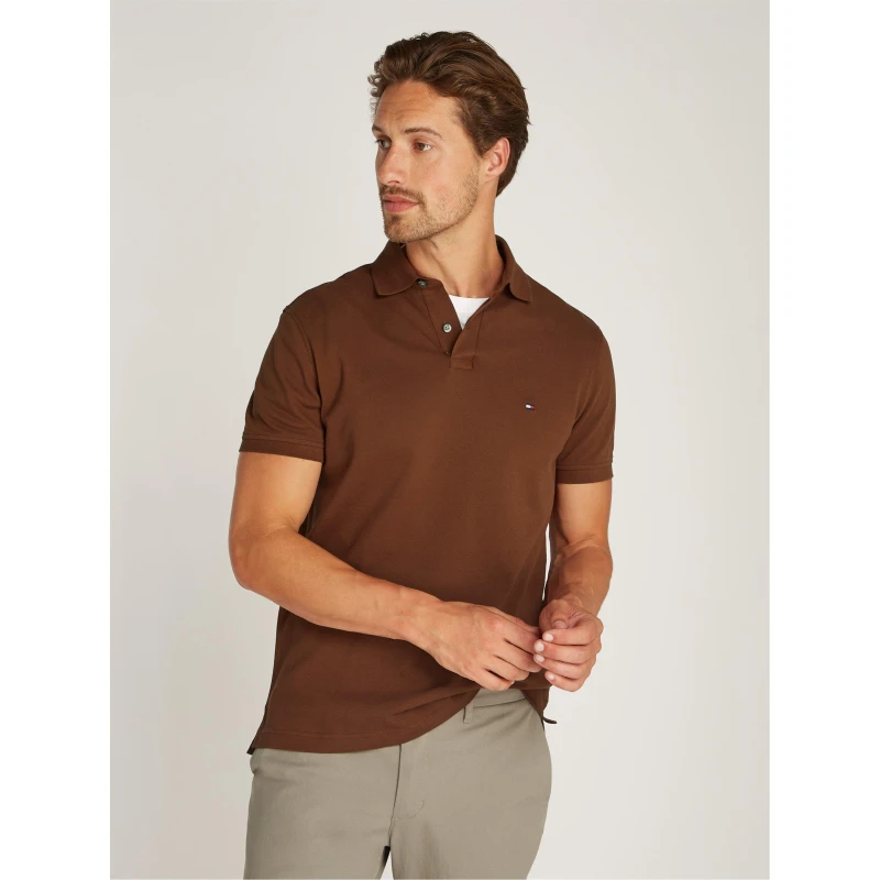 Image of Tommy Hilfiger Core 1985 Polo Shirt - Brown Brown S