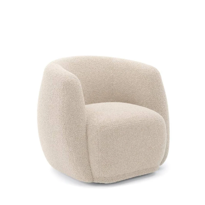 Image of Clay Indoor Tub Chair - Sherpa - L79.5 x W82 x H72cm - Cotton - Flat Pack LPDCLACOTCHA