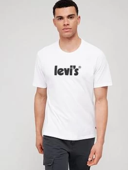 Image of Levis Poster Logo Relaxed Fit T-Shirt - White