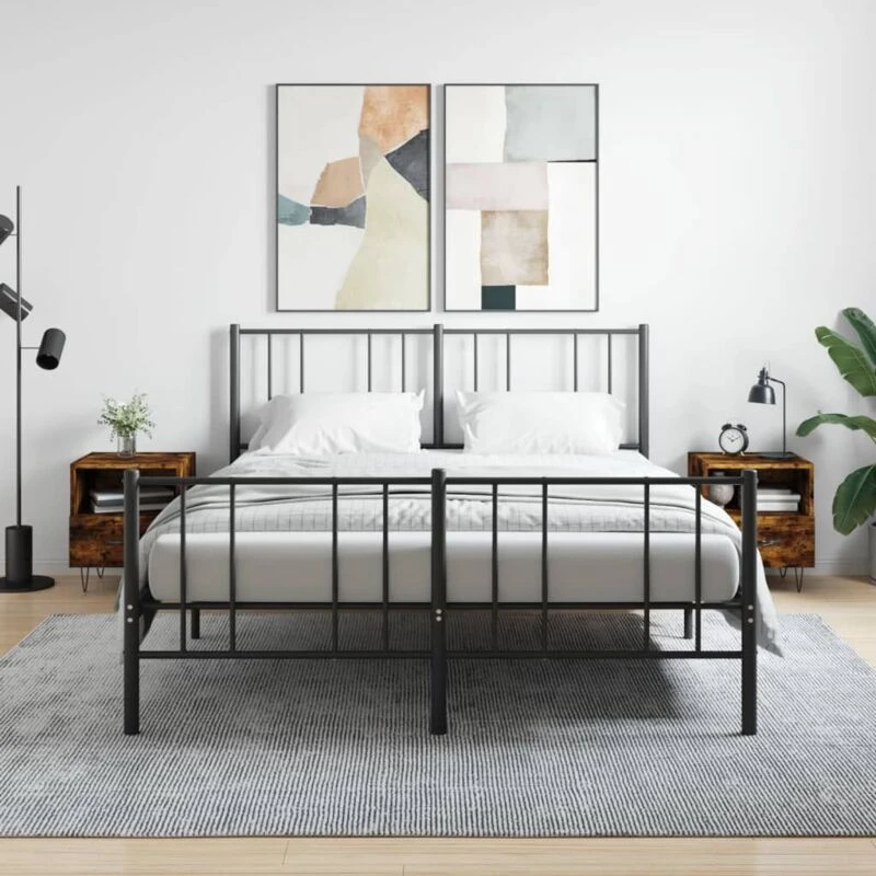 Image of VIDAXL Bedside Cabinets 2 pcs Smoked Oak 40x35x47.5cm Engineered Wood Vidaxl 8720845910105