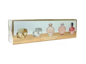 Image of Paco Rabanne Miniatures Gift Set 5ml Lady Million Eau de Parfum + 5ml Lady Million Lucky Eau de Parfum + 6ml Olympea Eau de Parfum + 6ml Olympea Aqua