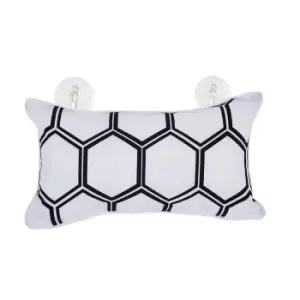 Image of Honeycomb Bath Pillow Black and White