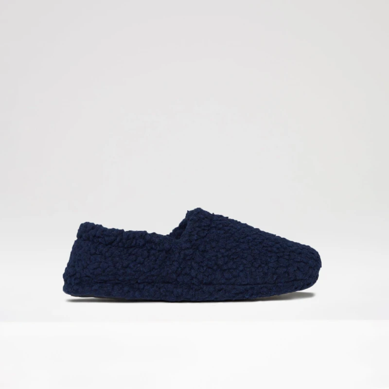 Image of Threadbare 'Oakwell' Borg Teddy Slippers Navy male