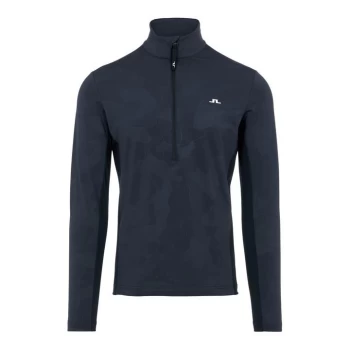 Image of J Lindeberg J Luke Mid Layer Zip Top Mens - Navy Camo
