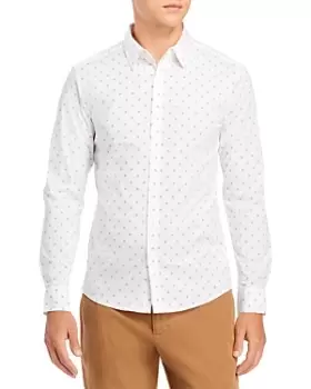 Image of Michael Kors Daisy Print Slim Fit Button Down Shirt