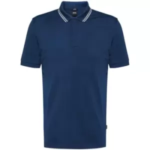 Image of Boss Penrose Short Sleeve Polo Shirt Mens - Blue