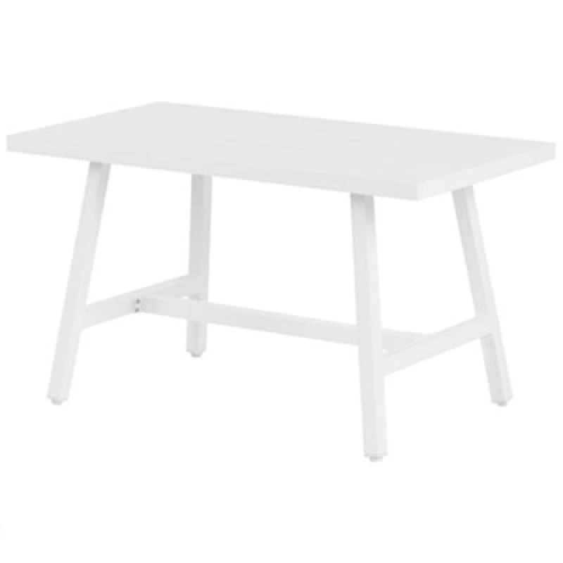 Image of Beliani Garden Dining Table Fratte 120 Cm 64cm Metal White