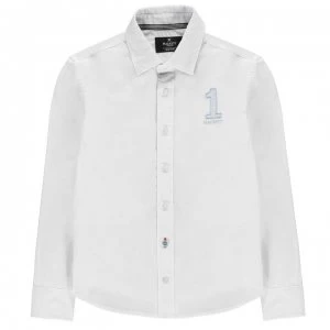 Image of Hackett Hackett Boys Long Sleeved Number 1 Logo - 800 White