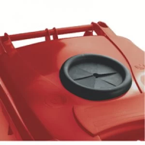 Image of Slingsby Wheelie Bin 120L With Bottle Bank Aperture and Lid Lock Red 377869