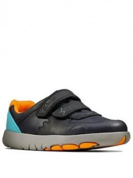 Image of Clarks Rex Quest Boys Plimsolls - Navy