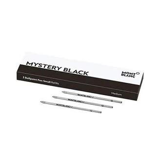 Image of Mont Blanc - 3 Ballpoint Pen Small Mystery Black - Ballpoint Pen Refill - Black