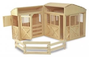 Image of Melissa Doug Folding Horse Stable
