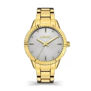 Image of Missguided Gold Metal Bracelet Watch with Grey Dial