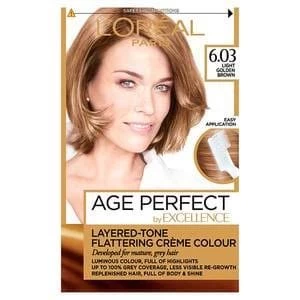 Image of Excellence Age Perfect 6.03 Light Golden Brown Hair Dye Brunette