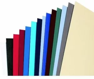 Image of GBC 46700E LeatherGrain A4 Binding Covers Black pack of 50
