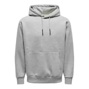 Image of Only and Sons Hooded Sweatshirt - Grey