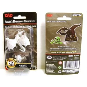 Image of Dungeons & Dragons Nolzur's Marvelous Unpainted Miniatures (W10) Black Dragon Wyrmling