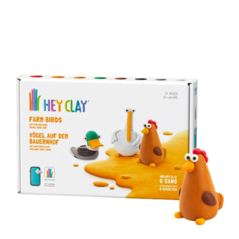 Image of Hey Clay Hey Clay Farm Birds 6 Can Set
