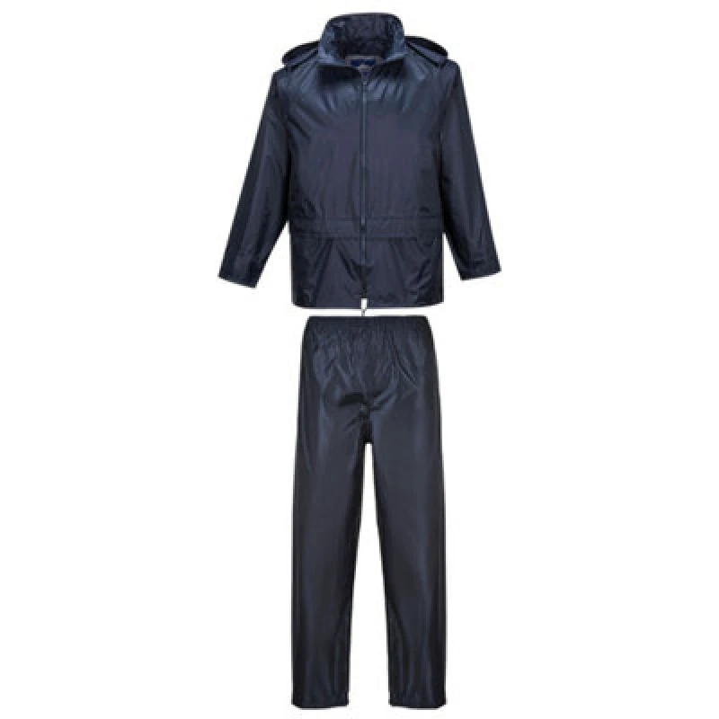 Image of Portwest Essentials 2 Piece Waterproof Rain Suit L440NAR5XL Colour: Navy