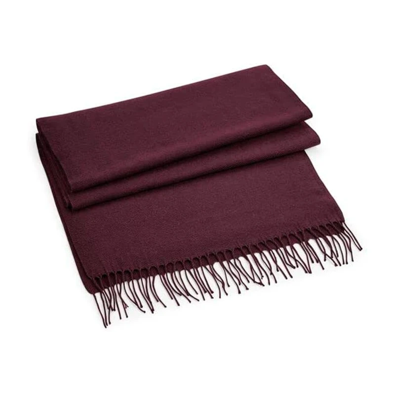 Image of Beechfield Beechfield Men Classic Woven Oversized Scarf in Burgundy Burgundy One Size Male 5063300061091