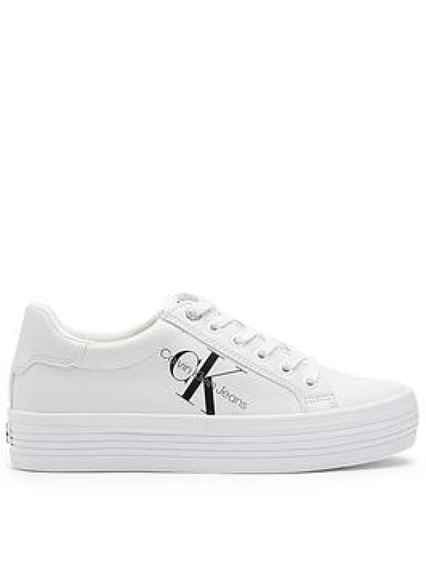 Image of Calvin Klein Jeans VULC FLATFORM LACEUP LOW LTH - White White 4