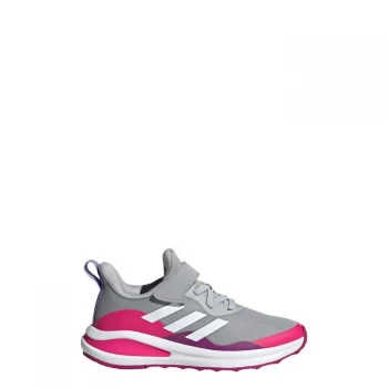 Image of adidas FortaRun Elastic Lace Top Strap Running Shoes Kids - Grey Two / Cloud White / Shock