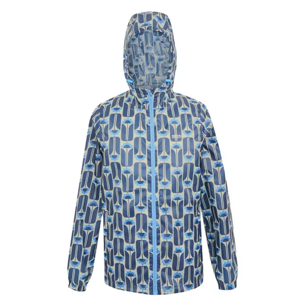 Image of Regatta Womens Orla Summer Pack It Waterproof Packable Coat 10 - Bust 34' (86cm) Navy Tall Flowers RWW398-KA5-10