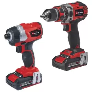Image of Einhell Power X-Change 18V Professional Brushless Combi Drill And Impact Driver Twin Pack Power Tool Kit