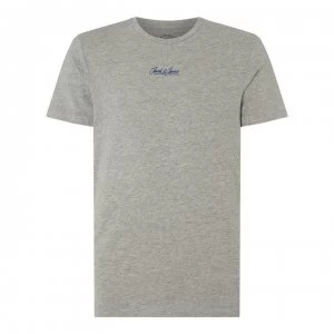 Image of Jack and Jones Jack Art Logo T Shirt - GREY MELANGE