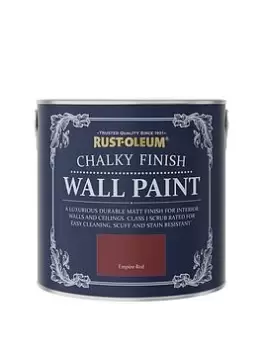 Image of Rust-Oleum Chalky Wall Paint Empire Red 2.5L
