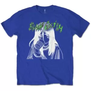 Image of Billie Eilish - Anime Drink Unisex XX-Large T-Shirt - Blue