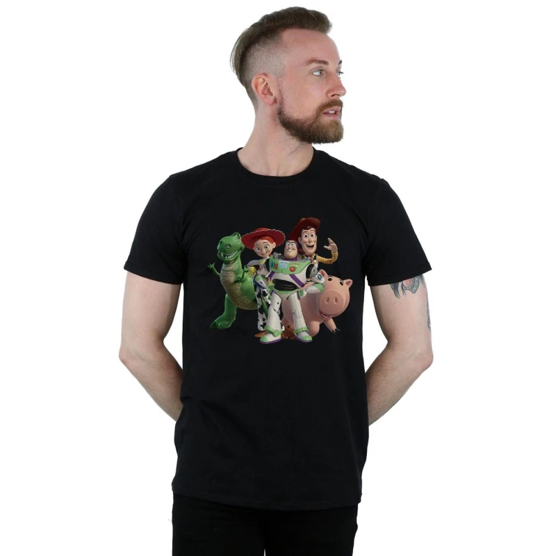 Image of Disney Men Toy Story 4 Group T-Shirt in Black Size: Small Black S Male 5059308587084