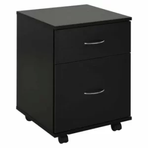 Image of Nero 2 Drawer Mobile Cabinet, black