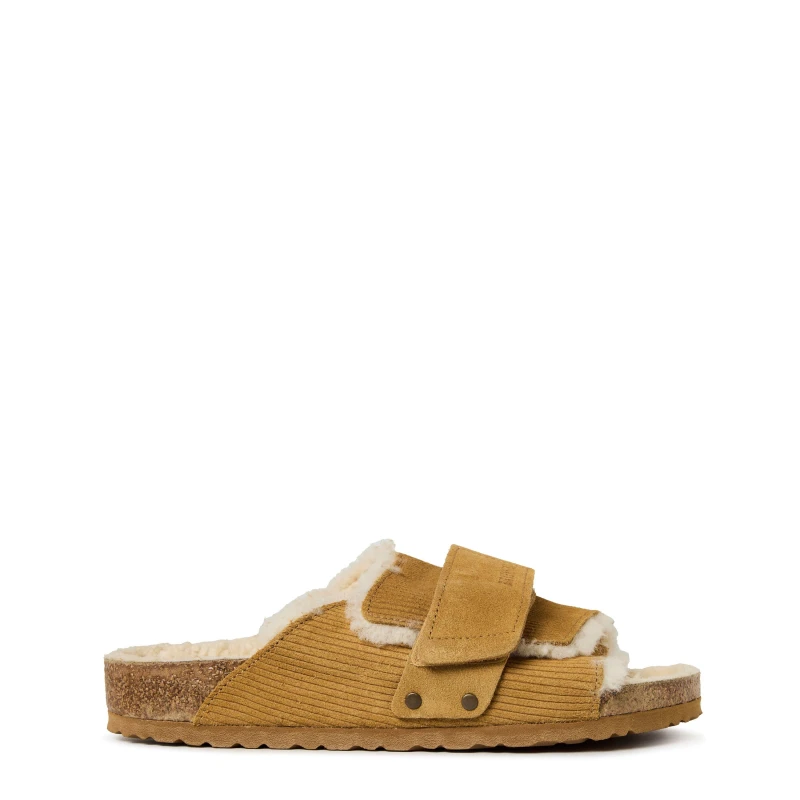 Image of Birkenstock Mens Kyoto Corduroy Flat Sandals Cork Brown male 9 (43)