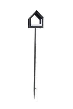 Image of Black Standalone Metal Bird Table, 1.3m Tall