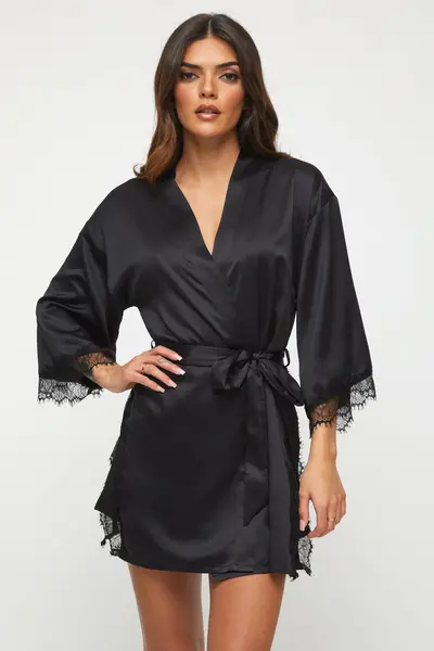 Image of Ann Summers Cherryann Planet Robe Black