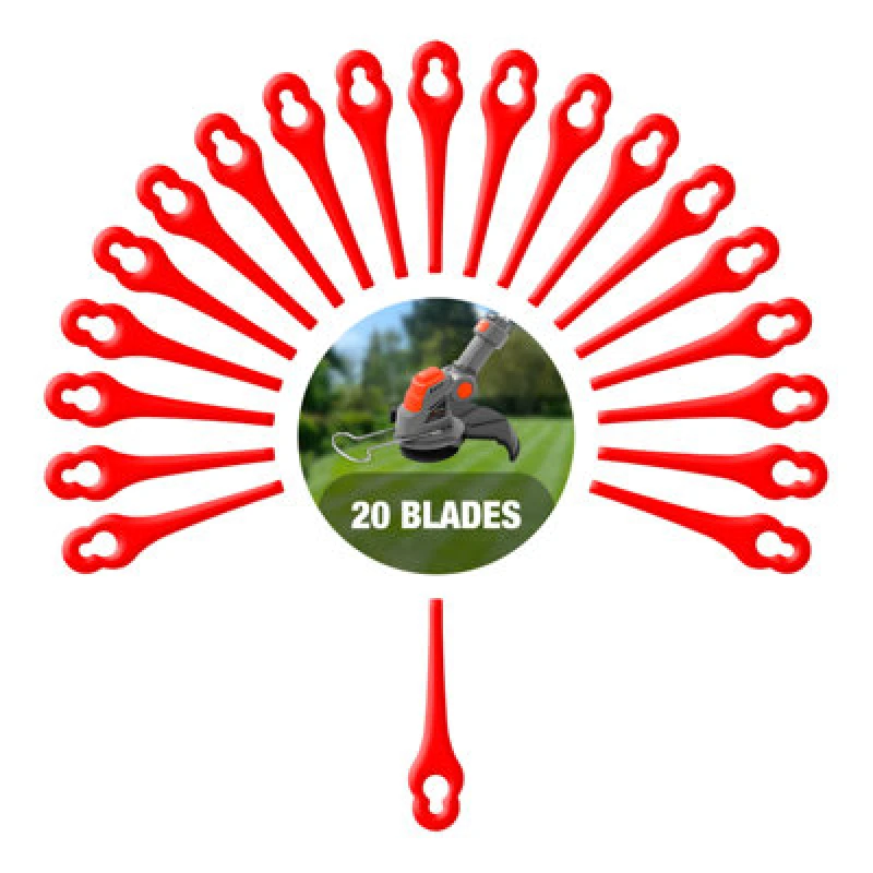 Image of Terratek Genuine Replacement Grass Strimmer Blades 20 Pack for the TTCGT18, ONLY these blades will fit the Grass Strimmer