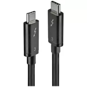 Image of LINDY USB cable USB 3.2 1st Gen (USB 3.0 / USB 3.1 1st Gen) USB-C plug, USB-C plug 0.5 m Black 41555