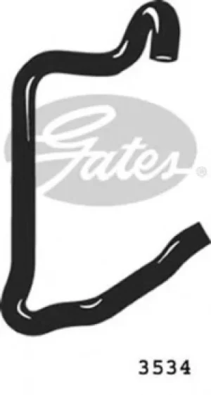 Image of Curved Radiator Hose 520mm X 27 Gates 3534