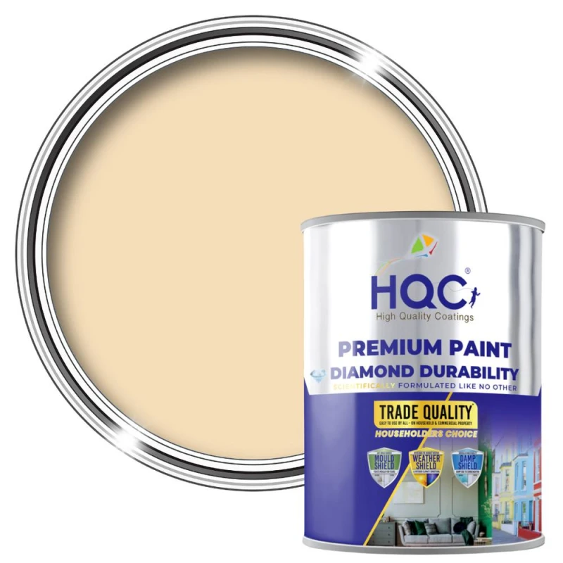 Image of HQC PAINTS Barn Paint - 20L - Best Exterior Wood Paint for Barns, Fences & Gates in Light Beige Light Beige Unisex 20L