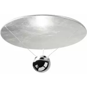 Image of Leds-c4 - Single ceiling light, silver, variable intensity