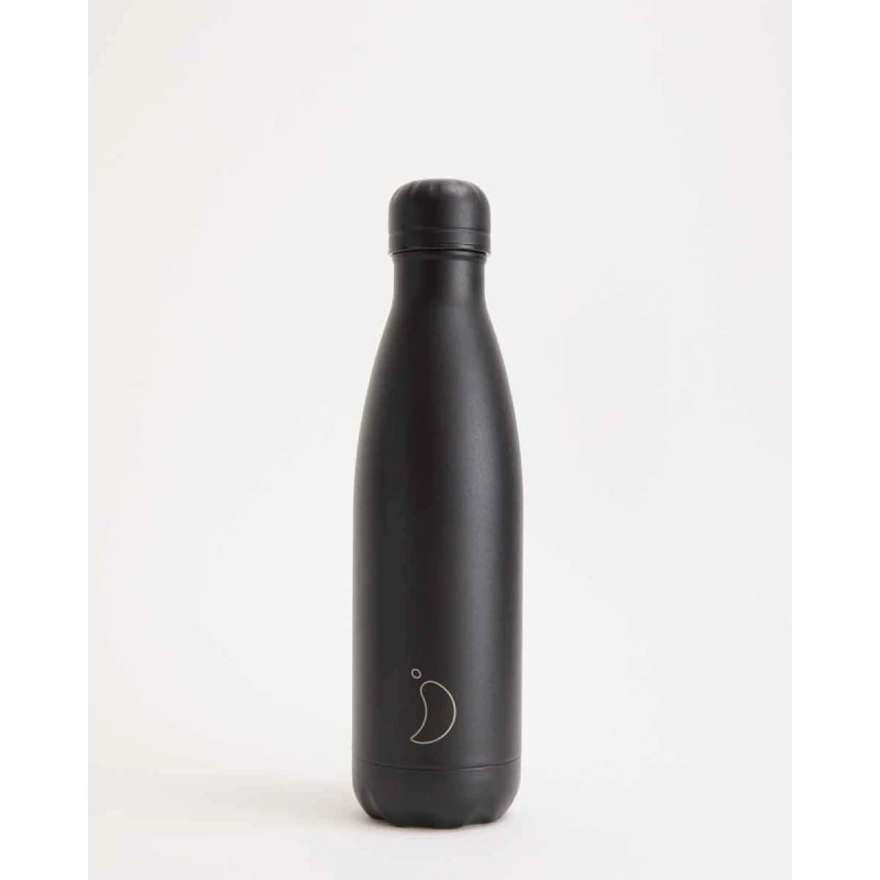 Image of Chilly's Chilly's 500Ml Original Monochrome All Black Bottle, Black B500MOABL