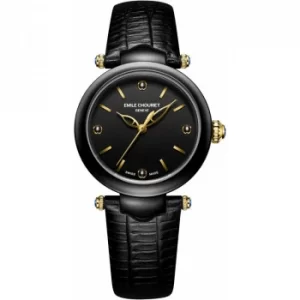 Image of Ladies Emile Chouriet Fair Lady Black Automatic Watch