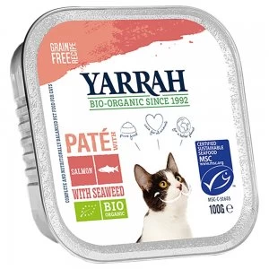 Image of Yarrah Organic Salmon with Seaweed Cat Food 6 x 100g