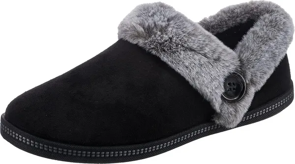 Image of Skechers Womens Cozy Campfire Fresh Toast Winter Slippers UK Size 4 (EU 37) Black SKE2331-BLK-4